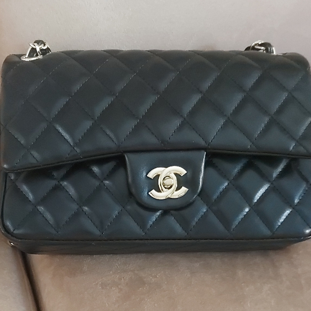 Black Quilted Leather Bag